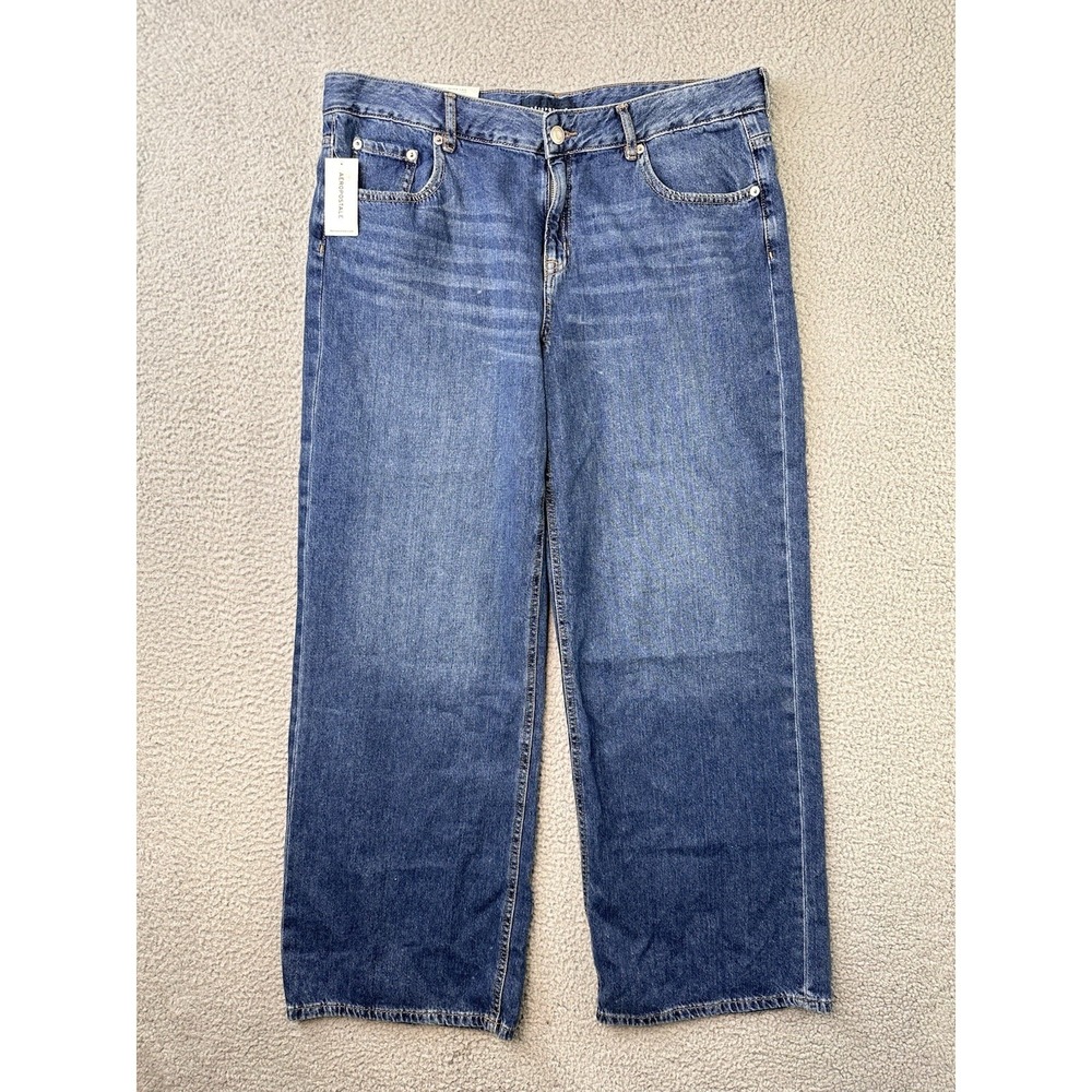 Aeropostale Aero Baggy Wide Leg Jeans Size 14 Regular NWT
